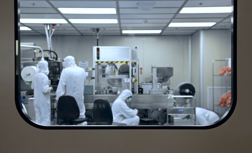 staff in a cleanroom